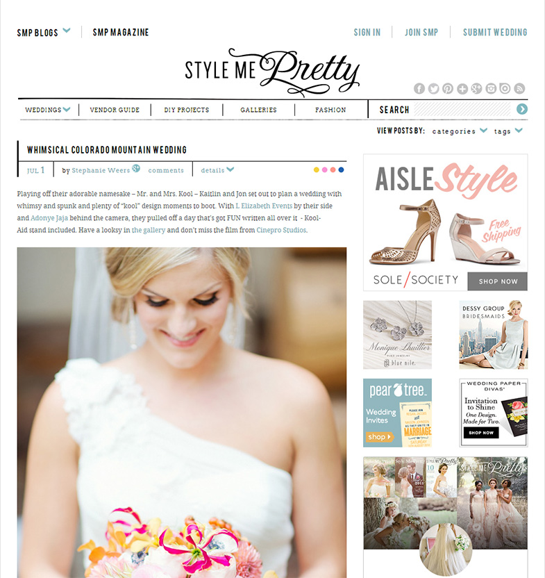 Whimsical Colorado Mountain Wedding - Style Me Pretty